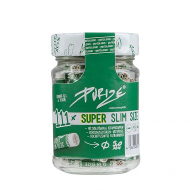 PURIZE Filters Glass | 111 SUPER Slim Size Filters in Jar