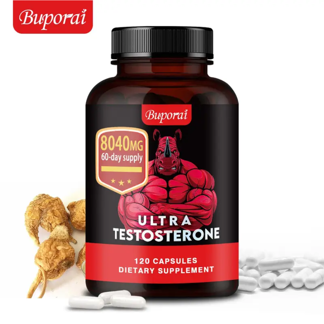 Ultra Testosterone - with Ashwagandha, Tongkat Ali, Maca Root, Supports Men's Health, Energy Supplement - 120pcs