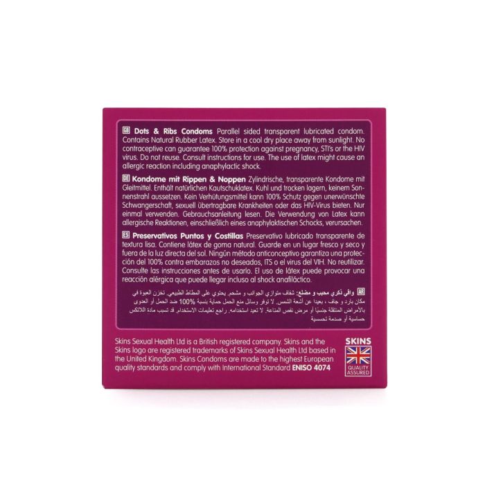 Skins Condoms Dots & Ribs 4 Pack
